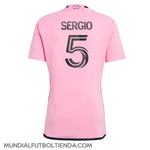 Camiseta Inter Miami Sergio Busquets #5 Primera Equipación Replica 2024-25 mangas cortas